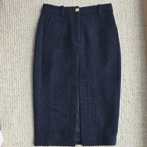 J. Crew Dark Blue Pencil Skirt